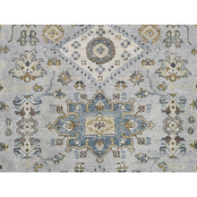 Load image into Gallery viewer, 6&#39;2&quot;x11&#39;8&quot; Gray Karajeh Design Pure Wool Hand Knotted Oriental Gallery Size Wide Runner Rug FWR372816