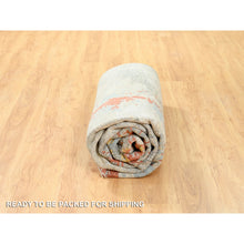 Load image into Gallery viewer, 9&#39;10&quot;x9&#39;10&quot; Wool And Silk Abstract With Fire Mosaic Hand Knotted Persian Knot Square Rug FWR372936