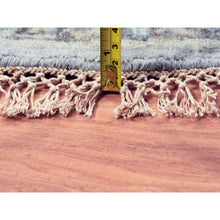 Load image into Gallery viewer, 14&#39;x14&#39; Gray Karajeh Design Pure Wool Hand Knotted Oriental Round Rug FWR372978