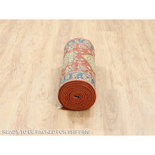 Load image into Gallery viewer, 2&#39;7&quot;x15&#39;10&quot; Red Karajeh Design Pure Wool Hand Knotted Oriental XL Runner Rug FWR372990
