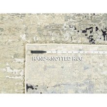 Load image into Gallery viewer, 3&#39;x5&#39; Ivory Abstract Design Wool And Silk Hand Knotted Oriental Rug FWR373002