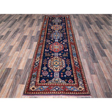 Load image into Gallery viewer, 2&#39;9&quot;x8&#39;4&quot; Opal Blue, Afghan Ersari with Turkish Knot, Caucasian Design Revival, Small Animal Figurines, Vegetable Dyes, Densely Woven, Hand Knotted, Soft Wool, Runner, Oriental Rug Sh621 FWR3726