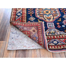 Load image into Gallery viewer, 2&#39;9&quot;x8&#39;4&quot; Opal Blue, Afghan Ersari with Turkish Knot, Caucasian Design Revival, Small Animal Figurines, Vegetable Dyes, Densely Woven, Hand Knotted, Soft Wool, Runner, Oriental Rug Sh621 FWR3726