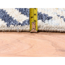 Load image into Gallery viewer, 9&#39;x12&#39; Yellow And Ivory Supple Collection Modern Oceanic Square Design Pure Wool Hand Knotted Oriental Rug FWR373314