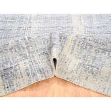 Load image into Gallery viewer, 8&#39;1&quot;x9&#39;10&quot; Gray Jacquard Hand Loomed Tone On Tone Transitional Erased Design Wool And Plant Based Silk Oriental Rug FWR373548