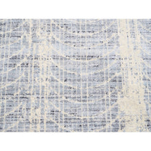 Load image into Gallery viewer, 8&#39;1&quot;x9&#39;10&quot; Gray Jacquard Hand Loomed Tone On Tone Transitional Erased Design Wool And Plant Based Silk Oriental Rug FWR373548