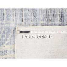 Load image into Gallery viewer, 8&#39;1&quot;x9&#39;10&quot; Gray Jacquard Hand Loomed Tone On Tone Transitional Erased Design Wool And Plant Based Silk Oriental Rug FWR373548