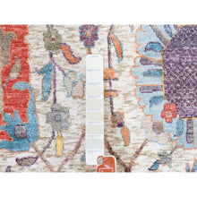 Load image into Gallery viewer, 10&#39;1&quot;x10&#39; Colorful Silk With Textured Wool Tabriz Vase And Flower Design Hand Knotted Oriental Round Rug FWR373632