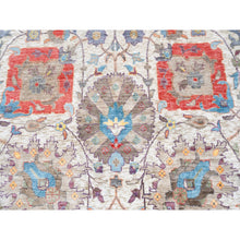 Load image into Gallery viewer, 10&#39;1&quot;x10&#39; Colorful Silk With Textured Wool Tabriz Vase And Flower Design Hand Knotted Oriental Round Rug FWR373632