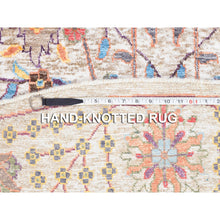 Load image into Gallery viewer, 10&#39;1&quot;x10&#39; Colorful Silk With Textured Wool Tabriz Vase And Flower Design Hand Knotted Oriental Round Rug FWR373632