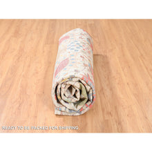 Load image into Gallery viewer, 12&#39;2&quot;x12&#39;2&quot; Colorful Silk With Textured Wool Tabriz Vase And Flower Design Hand Knotted Oriental Round Rug FWR373644