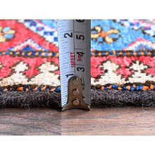 Load image into Gallery viewer, 2&#39;8&quot;x9&#39;7&quot; Bayern Blue, Afghan Ersari With Turkish Knot, Caucasian Design Revival, Small Animal Figurines, Vegetable Dyes, Densely Woven, Soft Wool, Hand Knotted, Runner, Oriental Rug FWR3732