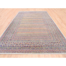 Load image into Gallery viewer, 9&#39;10&quot;x14&#39; Colorful Wool And Sari Silk Sarouk Mir Inspired With Repetitive Boteh Design Hand Knotted Oriental Rug FWR373854
