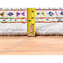 Load image into Gallery viewer, 9&#39;10&quot;x14&#39; Colorful Wool And Sari Silk Sarouk Mir Inspired With Repetitive Boteh Design Hand Knotted Oriental Rug FWR373854