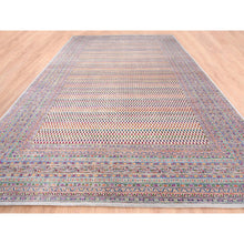 Load image into Gallery viewer, 11&#39;7&quot;x18&#39; Oversize Colorful Wool And Sari Silk Sarouk Mir Inspired With Small Repetitive Pattern Hand Knotted Oriental Rug FWR373872