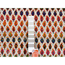 Load image into Gallery viewer, 11&#39;7&quot;x18&#39; Oversize Colorful Wool And Sari Silk Sarouk Mir Inspired With Small Repetitive Pattern Hand Knotted Oriental Rug FWR373872