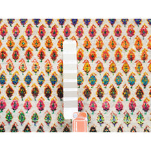 Load image into Gallery viewer, 12&#39;x12&#39; Round Colorful Wool And Sari Silk Sarouk Mir Inspired With Multiple Borders Hand Knotted Oriental Rug FWR373926