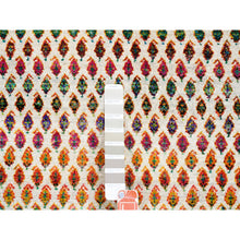 Load image into Gallery viewer, 6&#39;x6&#39; Round Colorful Wool And Sari Silk Sarouk Mir Inspired With Small Boteh Design Hand Knotted Oriental Rug FWR373974