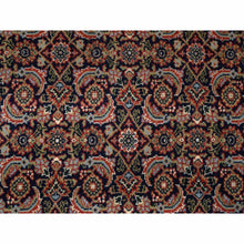 Load image into Gallery viewer, 5&#39;1&quot;x7&#39;1&quot; Jet Black All Over Herat Fish Design Hand Knotted Hand Spun Wool Oriental Rug FWR374052