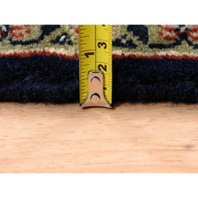 Load image into Gallery viewer, 5&#39;1&quot;x7&#39;1&quot; Ink Black Hand Spun Wool All Over Herat Fish Design Hand Knotted Oriental Rug FWR374058