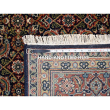 Load image into Gallery viewer, 5&#39;1&quot;x7&#39;1&quot; Ink Black Hand Spun Wool All Over Herat Fish Design Hand Knotted Oriental Rug FWR374058