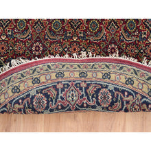 Load image into Gallery viewer, 6&#39;1&quot;x6&#39;1&quot; Hand Knotted Red All Over Herat Fish Design New Zealand Wool Round Oriental Rug FWR374100