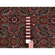 Load image into Gallery viewer, 6&#39;1&quot;x6&#39;1&quot; Hand Knotted Red All Over Herat Fish Design New Zealand Wool Round Oriental Rug FWR374100