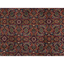 Load image into Gallery viewer, 6&#39;1&quot;x6&#39;1&quot; Hand Knotted Red All Over Herat Fish Design New Zealand Wool Round Oriental Rug FWR374100