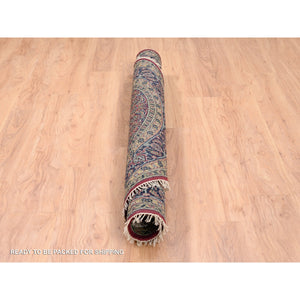6'1"x6'1" Hand Knotted Red All Over Herat Fish Design New Zealand Wool Round Oriental Rug FWR374100