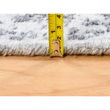 Load image into Gallery viewer, 4&#39;1&quot;x10&#39; Broken Persian Design Wool And Pure Silk Grey Hand Knotted Oriental Wide Gallery Runner Rug FWR374130