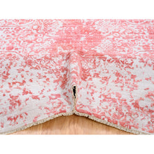 Load image into Gallery viewer, 12&#39;2&quot;x15&#39; Oversize Pink Broken Persian Design Wool And Pure Silk Hand Knotted Oriental Rug FWR374136