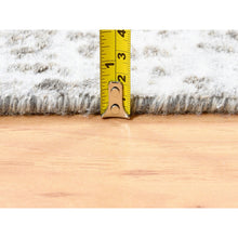 Load image into Gallery viewer, 2&#39;7&quot;x10&#39; Hand Knotted Grey Broken Persian Design Wool And Pure Silk Oriental Runner Rug FWR374184