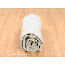 Load image into Gallery viewer, 10&#39;x10&#39; Round Grey Broken Persian Design Wool And Pure Silk Hand Knotted Oriental Rug FWR374208