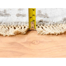 Load image into Gallery viewer, 10&#39;x10&#39; Round Grey Broken Persian Design Wool And Pure Silk Hand Knotted Oriental Rug FWR374208