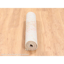 Load image into Gallery viewer, 3&#39;x5&#39; Wool And Pure Silk Pink Medallion Erased Persian Design Hand Knotted Oriental Rug FWR374226