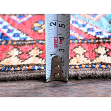 Load image into Gallery viewer, 2&#39;8&quot;x9&#39;6&quot; Navy Blue, Afghan Ersari With Turkish Knot, Caucasian Design Revival, Small Animal Figurines, Vegetable Dyes, Densely Woven, Hand Knotted, Soft Wool, Runner, Oriental Rug FWR3738