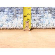 Load image into Gallery viewer, 7&#39;10&quot;x10&#39; Hand Knotted Black With A Mix Of Blue And Gray Modern Wool And Silk Oriental Rug FWR374466