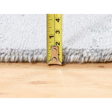 Load image into Gallery viewer, 2&#39;9&quot;x10&#39; Gray Modern Wool And Silk Hand Knotted Oriental Runner Rug FWR374628