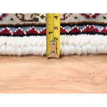 Load image into Gallery viewer, 3&#39;8&quot;x6&#39; Wool Fish Medallion Design Tabriz Mahi Ivory Hand Knotted Oriental Rug FWR374934