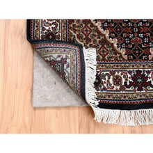 Load image into Gallery viewer, 3&#39;2&quot;x5&#39;4&quot; Black Fish Medallion Design Tabriz Mahi Hand Knotted Wool Oriental Rug FWR374946