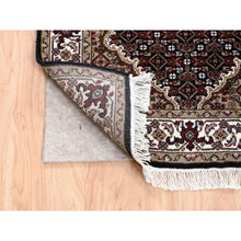 Load image into Gallery viewer, 2&#39;7&quot;x10&#39; Hand Knotted Fish Medallion Design Tabriz Mahi Black Wool Oriental Runner Rug FWR375018