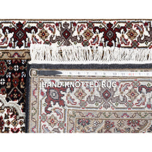 Load image into Gallery viewer, 2&#39;7&quot;x10&#39; Hand Knotted Fish Medallion Design Tabriz Mahi Black Wool Oriental Runner Rug FWR375018