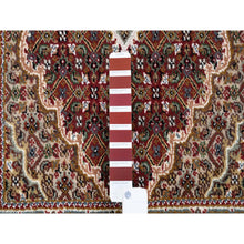 Load image into Gallery viewer, 2&#39;7&quot;x6&#39;8&quot; Hand Knotted Red Tabriz Mahi Fish Medallion Design Wool Oriental Runner Rug FWR375222
