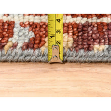 Load image into Gallery viewer, 8&#39;1&quot;x10&#39;1&quot; Silver Gray Supple Collection Erased Mughal Design Hand Knotted Pure Wool Oriental Rug FWR375894