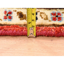 Load image into Gallery viewer, 4&#39;1&quot;x6&#39; Red With A Mix Of Gold Karajeh Design Organic Wool Hand Knotted Oriental Rug FWR375906