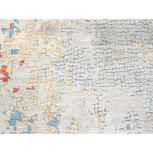 Load image into Gallery viewer, 11&#39;8&quot;x15&#39; Oversize Wool And Silk Abstract With Fire Mosaic Design Hand Knotted Persian Knot Oriental Rug FWR376050