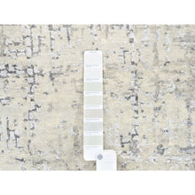 Load image into Gallery viewer, 5&#39;10&quot;x5&#39;10&quot; Round Taupe Wool And Silk Abstract With Mosaic Design Hand Knotted Persian Knot Oriental Rug FWR376092