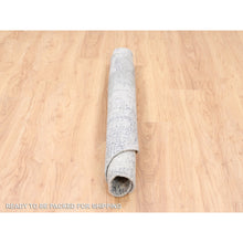 Load image into Gallery viewer, 4&#39;10&quot;x4&#39;10&quot; Round Taupe Wool And Silk Abstract With Mosaic Design Hand Knotted Persian Knot Oriental Rug FWR376098