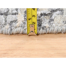 Load image into Gallery viewer, 4&#39;10&quot;x4&#39;10&quot; Round Taupe Wool And Silk Abstract With Mosaic Design Hand Knotted Persian Knot Oriental Rug FWR376098