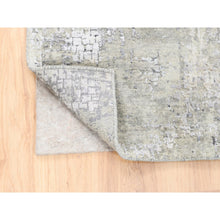 Load image into Gallery viewer, 3&#39;x5&#39; Abstract with Mosaic Design Taupe Wool and Silk Hand Knotted Persian Knot Oriental Rug FWR376116